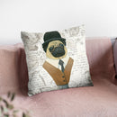 Canine Couture Newsprint Iii Throw Pillow By Emily Adams