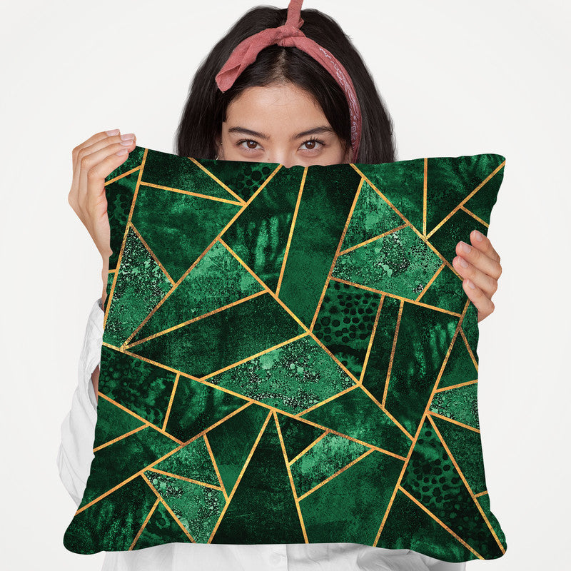 Deep Emerald Throw Pillow By Elisabeth Fedrikson