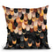 Feathered - Copper And Black Throw Pillow By Elisabeth Fedrikson