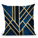 Art Deco Midnight Throw Pillow By Elisabeth Fedrikson