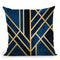 Art Deco Midnight Throw Pillow By Elisabeth Fedrikson