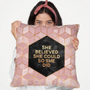 She Believede Could Soe Did Throw Pillow By Elisabeth Fedrikson