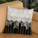 Charcoal Hexagons Throw Pillow By Elisabeth Fedrikson