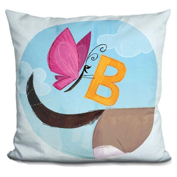 Grumpy Cat B Is For Butterfly Throw Pillow