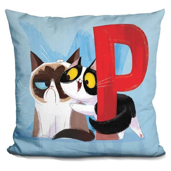 Grumpy Cat P Is For Pokey Throw Pillow