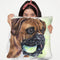 Boxer With Ball Throw Pillow By George Dyachenko