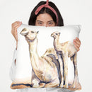 Camels Family Throw Pillow By George Dyachenko