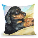 Dachshund Puppy Throw Pillow By George Dyachenko