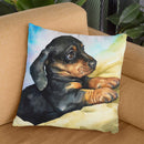 Dachshund Puppy Throw Pillow By George Dyachenko