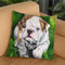 English Bulldog Puppy Throw Pillow By George Dyachenko