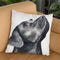 Black Labrador Throw Pillow By George Dyachenko