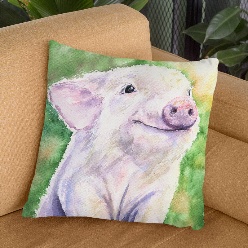 Little Pig Throw Pillow By George Dyachenko