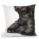 Scottish Terrier Throw Pillow By George Dyachenko