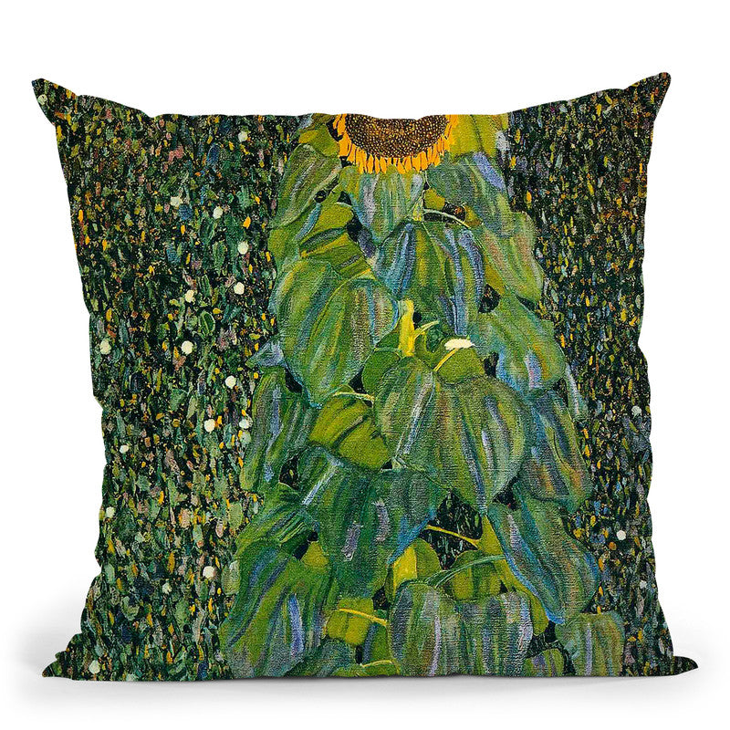 The Sunflower 1907 Throw Pillow By Gustav Klimt