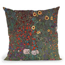 Country Garden 1906 Throw Pillow By Gustav Klimt