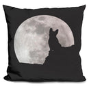 Manny The Frenchie Hollow At The Moon S Throw Pillow