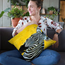 Zebra Throw Pillow By Image Conscious - by all about vibe