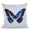 Blue Butterfly Throw Pillow By Image Conscious - by all about vibe