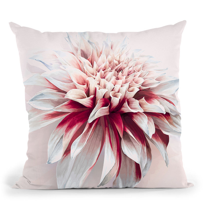 Water Dahlia Throw Pillow By Image Conscious - by all about vibe