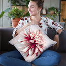 Water Dahlia Throw Pillow By Image Conscious - by all about vibe