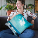 Sea Blues Throw Pillow By Image Conscious - by all about vibe