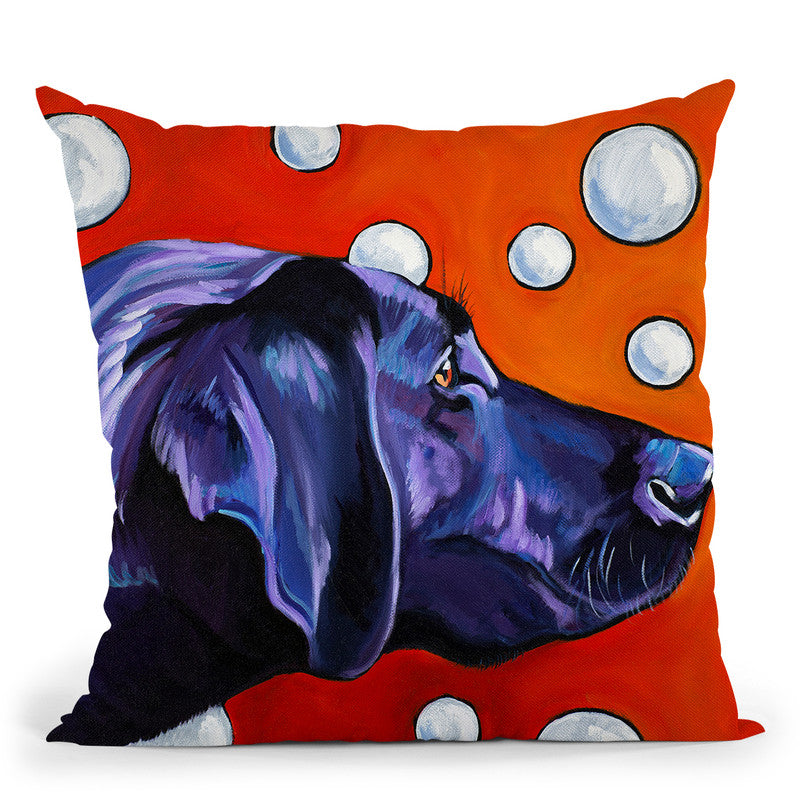 Lab And Bubbles Throw Pillow By Image Conscious - by all about vibe
