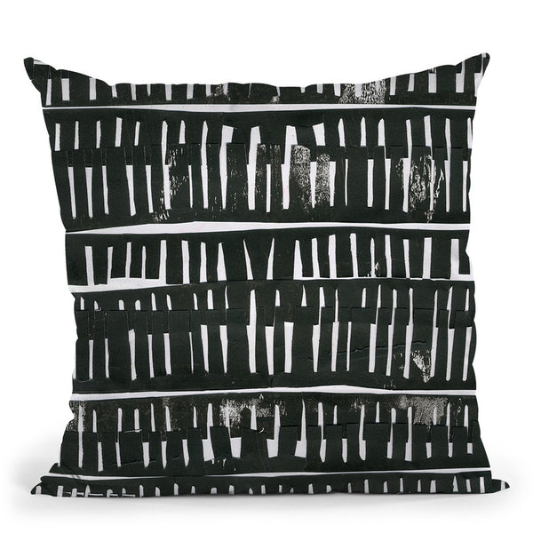 Black Collage Throw Pillow By Image Conscious