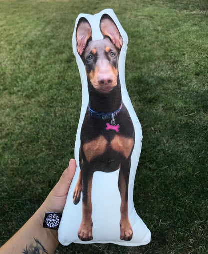 Doberman Pinscher Custom Shaped Pillow