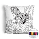 Frog coloring pillow Made In USA