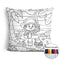Pirate and treasure chest coloring pillow Made In USA
