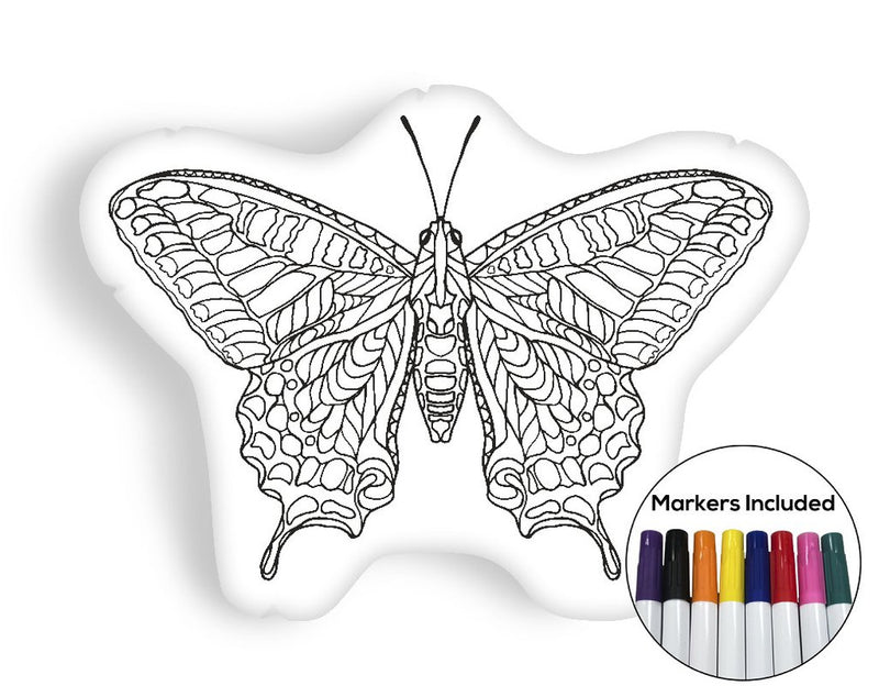 Butterfly coloring pillow Made In USA
