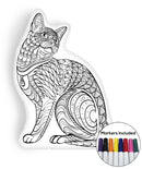 Cat coloring pillow Made In USA