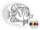 Fish II coloring pillow Made In USA