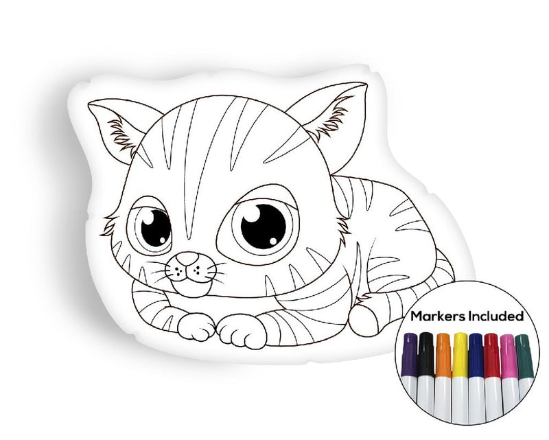 Kitten coloring pillow Made In USA