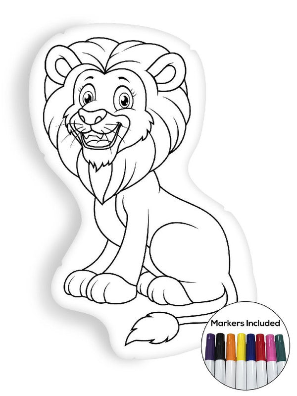 Lion coloring pillow Made In USA
