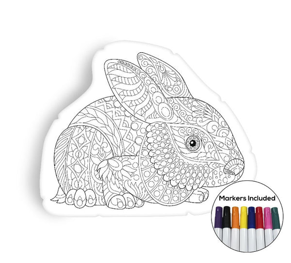 Little rabbit coloring pillow Made In USA