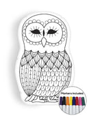 Owl V coloring pillow Made In USA