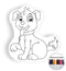 Puppy coloring pillow Made In USA