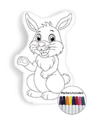 Rabbit coloring pillow Made In USA