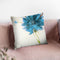 Turquoise Daisy On White Throw Pillow By Jan Griggs
