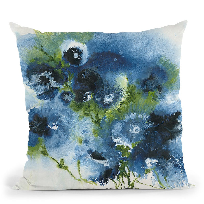 Blue Explosion Throw Pillow By Jan Griggs