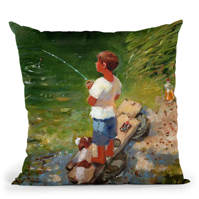 Expecting A Bite Throw Pillow By John Haskins - by all about vibe