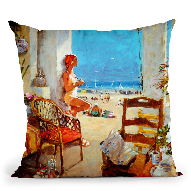 From The Villa Noirmoutier Throw Pillow By John Haskins - by all about vibe