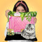 Scottish Fold Pink Bag Throw Pillow by Jodi Pedri