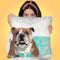 For Me Bulldog/For Me Throw Pillow by Jodi Pedri