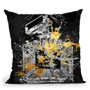 Explode In Black Throw Pillow by Jodi Pedri