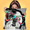 Bulldog In Sunglasses Throw Pillow by Jodi Pedri