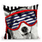 Huskie In Sunglasses Throw Pillow by Jodi Pedri