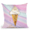 Glitter Ice Cream Throw Pillow by Jodi Pedri