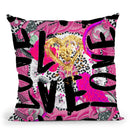 Love Me In Pink Throw Pillow by Jodi Pedri